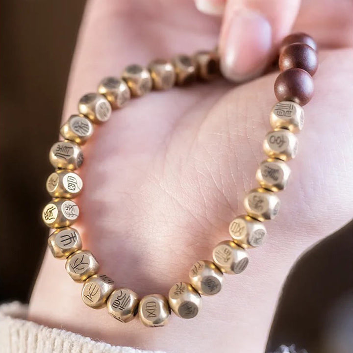 Buddha Stones、銅、真鍮、雷に打たれたナツメの木のビーズ、開運財運ブレスレット - image 14
