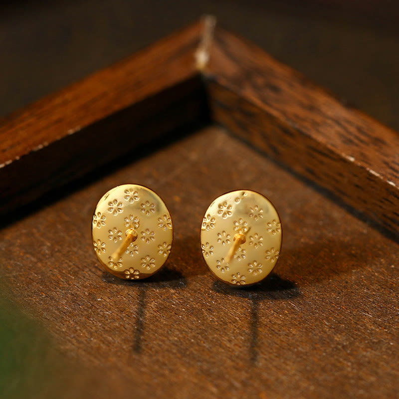 Buddha Stones925スターリングシルバー ゴールデングリーンカルセドニー ストレングスイヤリング  - image 3