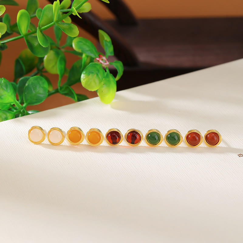 Buddha Stones925スターリングシルバー 和田翡翠瑪瑙琥珀 幸運のイヤリング  - image 22