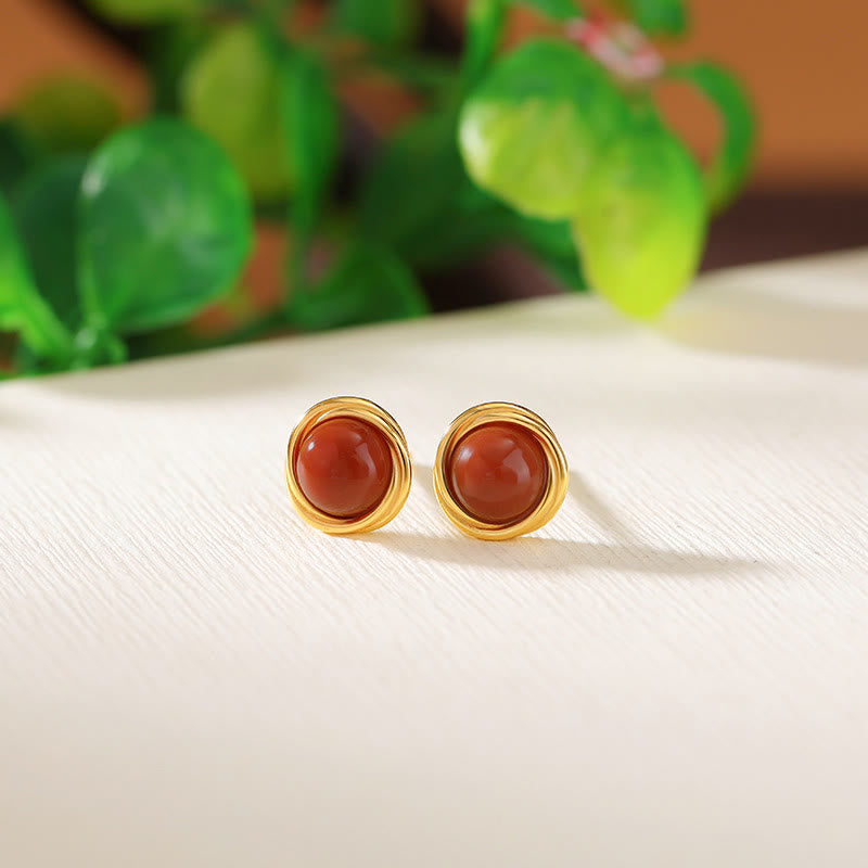 Buddha Stones925スターリングシルバー 和田翡翠瑪瑙琥珀 幸運のイヤリング  - image 12