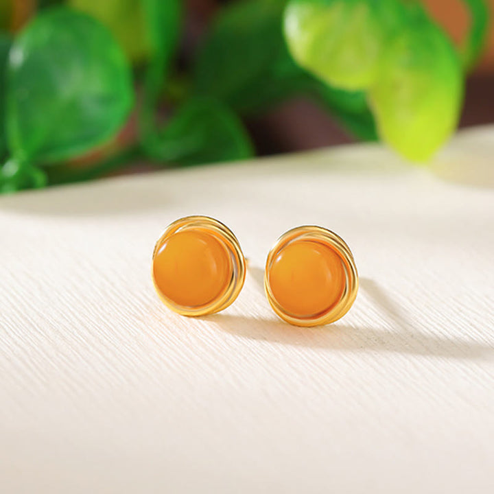 Buddha Stones925スターリングシルバー 和田翡翠瑪瑙琥珀 幸運のイヤリング  - image 19