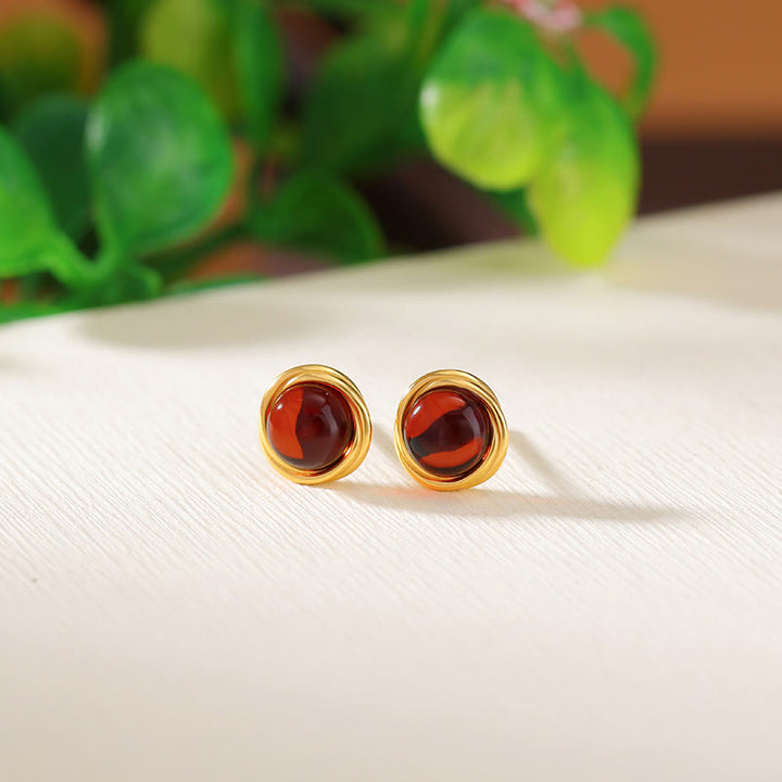 Buddha Stones925スターリングシルバー 和田翡翠瑪瑙琥珀 幸運のイヤリング  - image 16