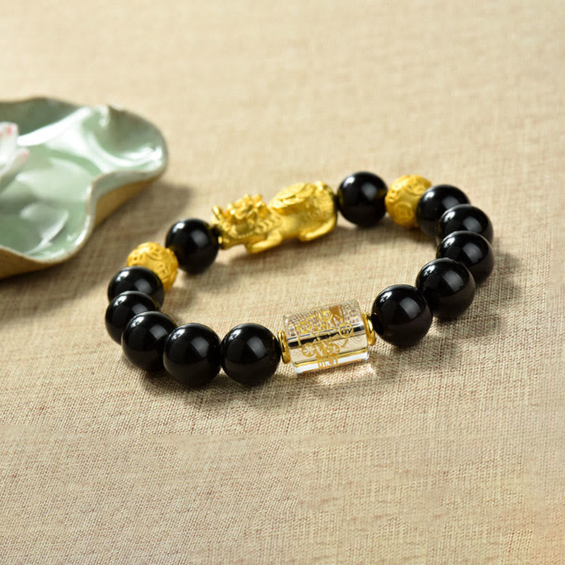 Buddha Stones風水 銅製PiXiu黒曜石 ビーズ開運財運ブレスレット - image 19