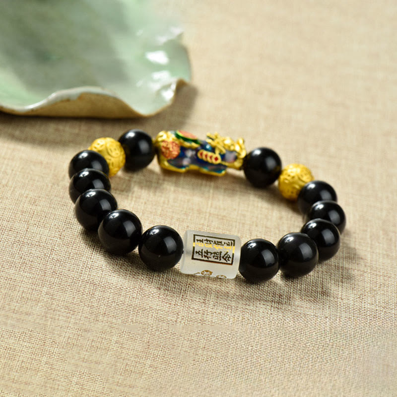 Buddha Stones風水 銅製PiXiu黒曜石 ビーズ開運財運ブレスレット - image 15
