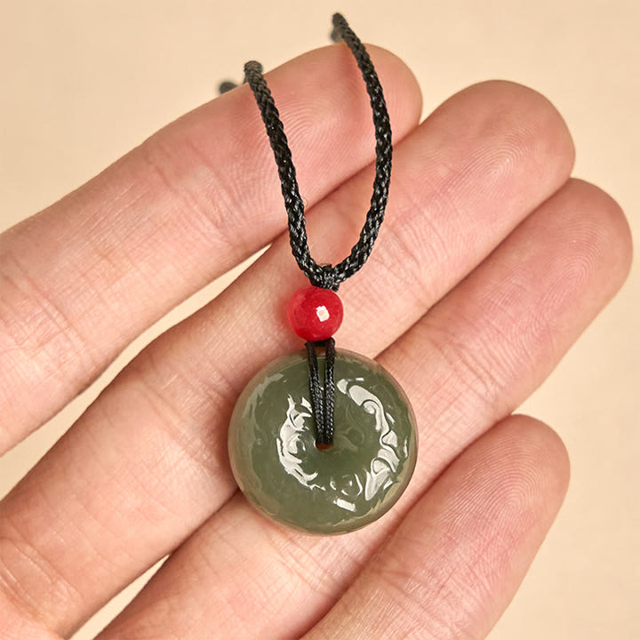 Buddha Stones平和のお守りチャーム縁起の良い雲 シアン翡翠ネックレス 幸運のペンダント - image 12