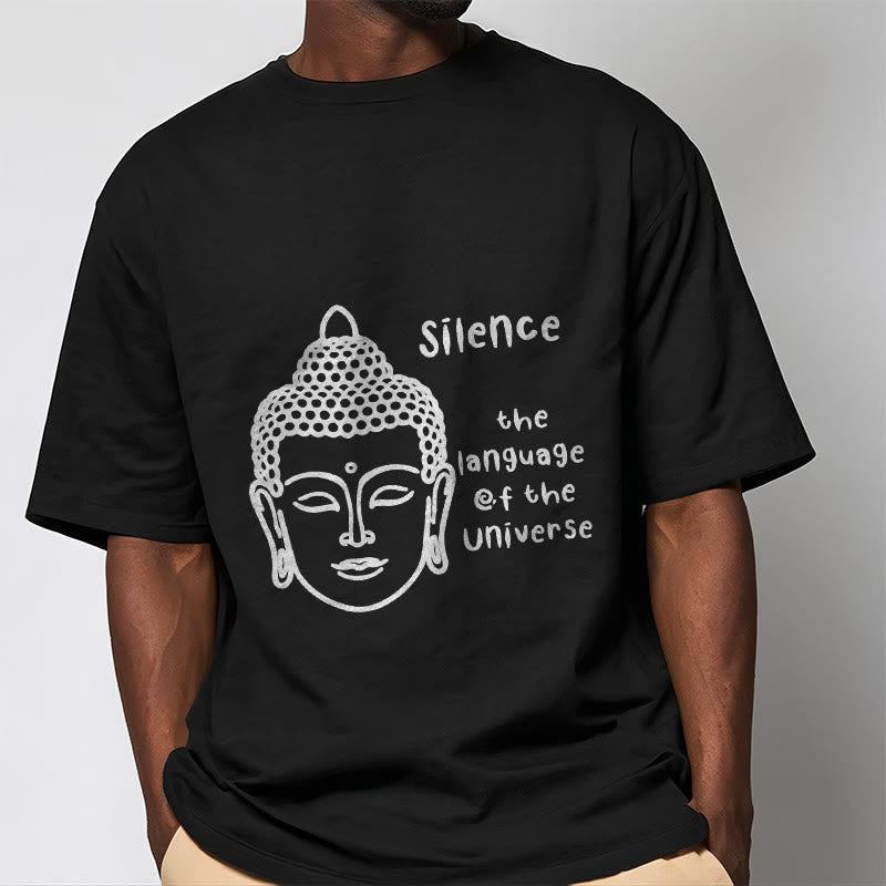 Buddha Stonesカジュアル 瞑想 仏陀頭柄 コットンTシャツ - image 2