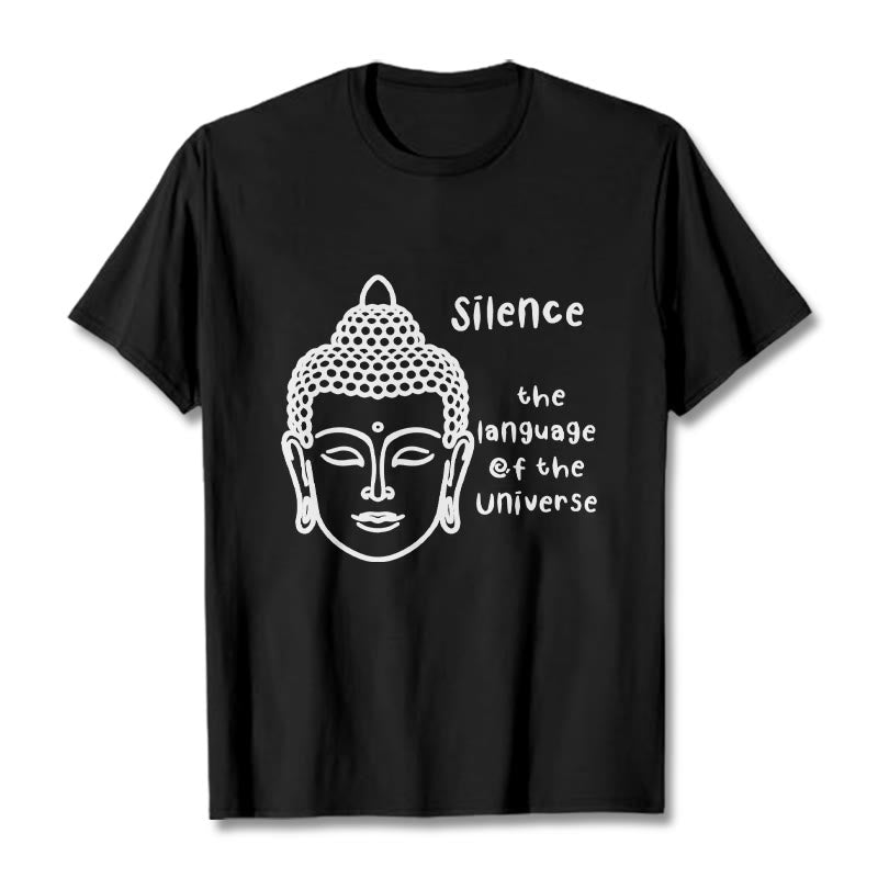 Buddha Stonesカジュアル 瞑想 仏陀頭柄 コットンTシャツ - 黒 - 2XL - image 1