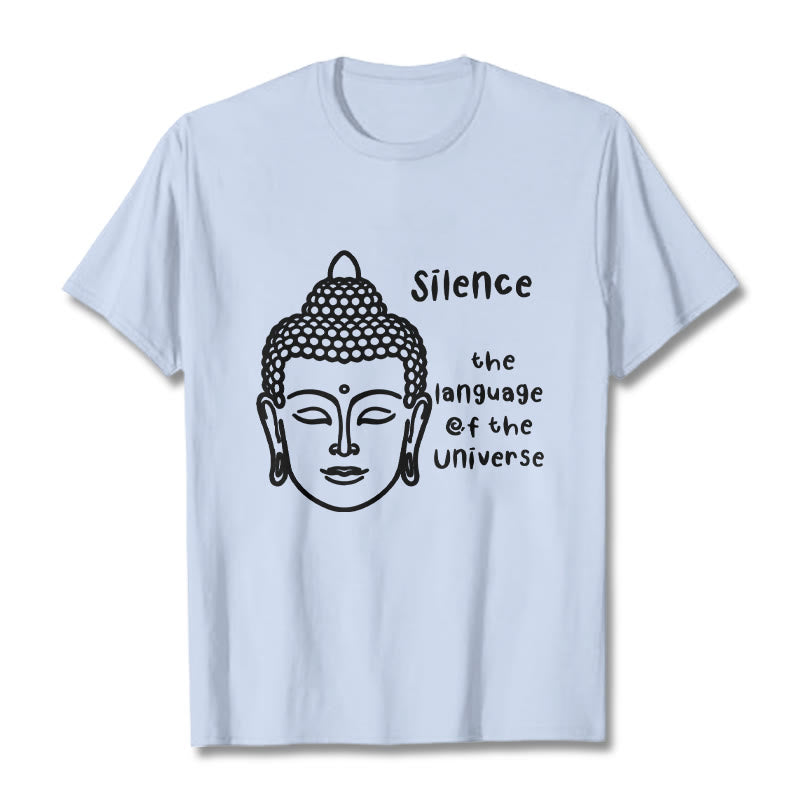 Buddha Stonesカジュアル 瞑想 仏陀頭柄 コットンTシャツ - ライトシアン - 2XL - image 19