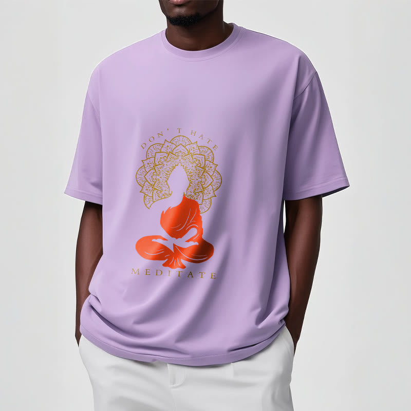 Buddha Stonesカジュアル 瞑想 仏陀 曼荼羅柄 コットンTシャツ - image 18
