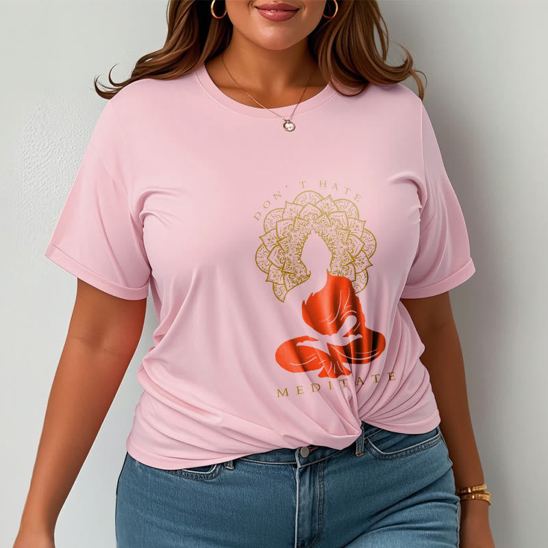 Buddha Stonesカジュアル 瞑想 仏陀 曼荼羅柄 コットンTシャツ - image 14