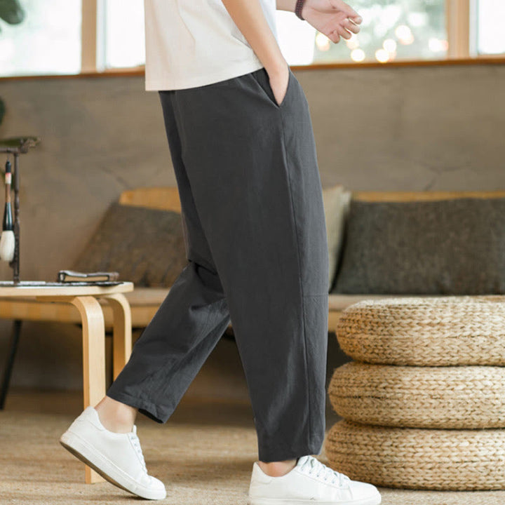 Buddha Stonesポケット付きメンズ サマーコットンパンツ - image 19