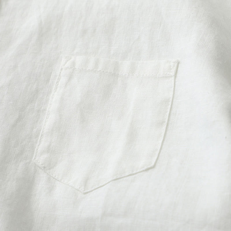 Buddha Stones無地ボタン七分袖シャツ - image 28