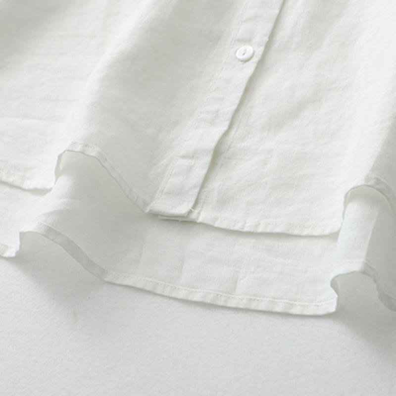 Buddha Stones無地ボタン七分袖シャツ - image 29