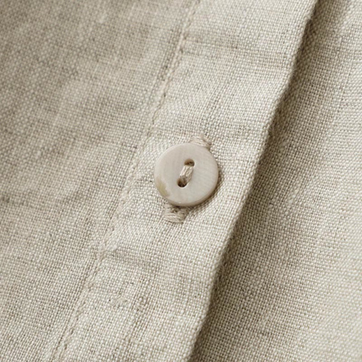 Buddha Stones無地ボタン七分袖シャツ - image 11