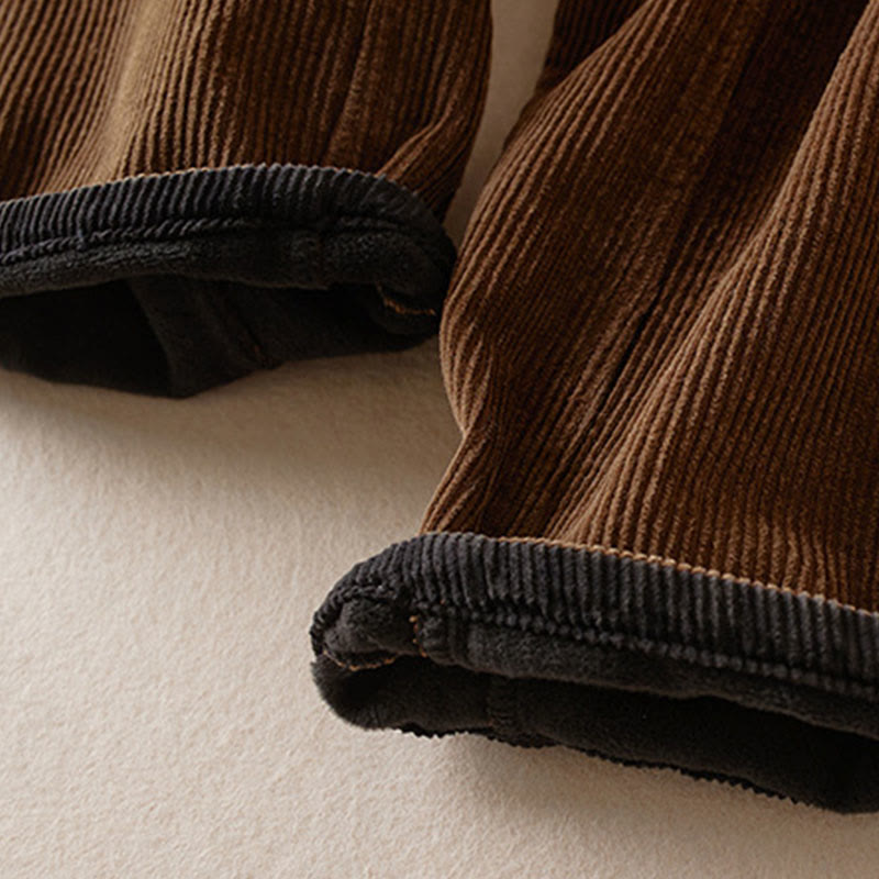 Buddha Stonesカラーコントラスト コーデュロイ コットン レディース サーマル フリース裏地 ハーレムパンツ ポケット付き - image 27