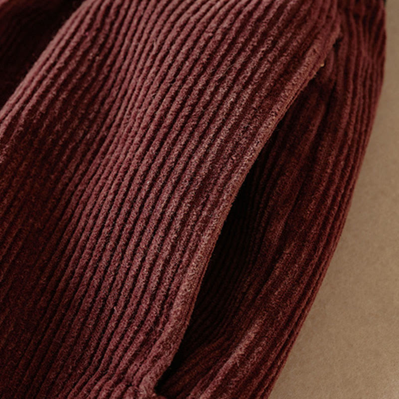 Buddha Stonesカラーコントラスト コーデュロイ コットン レディース サーマル フリース裏地 ハーレムパンツ ポケット付き - image 10