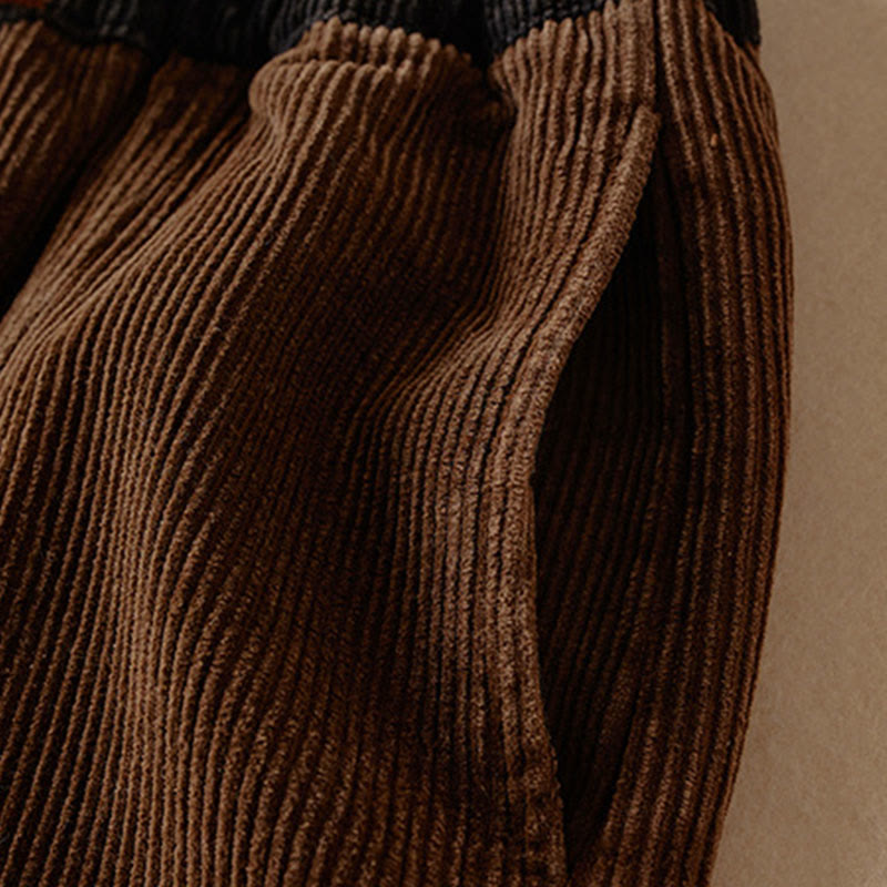 Buddha Stonesカラーコントラスト コーデュロイ コットン レディース サーマル フリース裏地 ハーレムパンツ ポケット付き - image 26