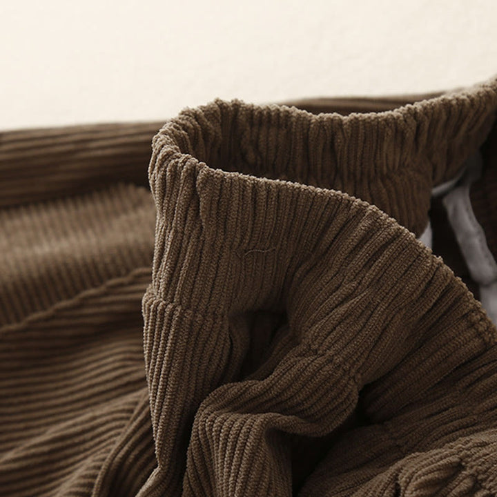 Buddha Stones Commute ヴィンテージプレーン レディース コーデュロイ コットン ハーレムパンツ ポケット付き - image 1