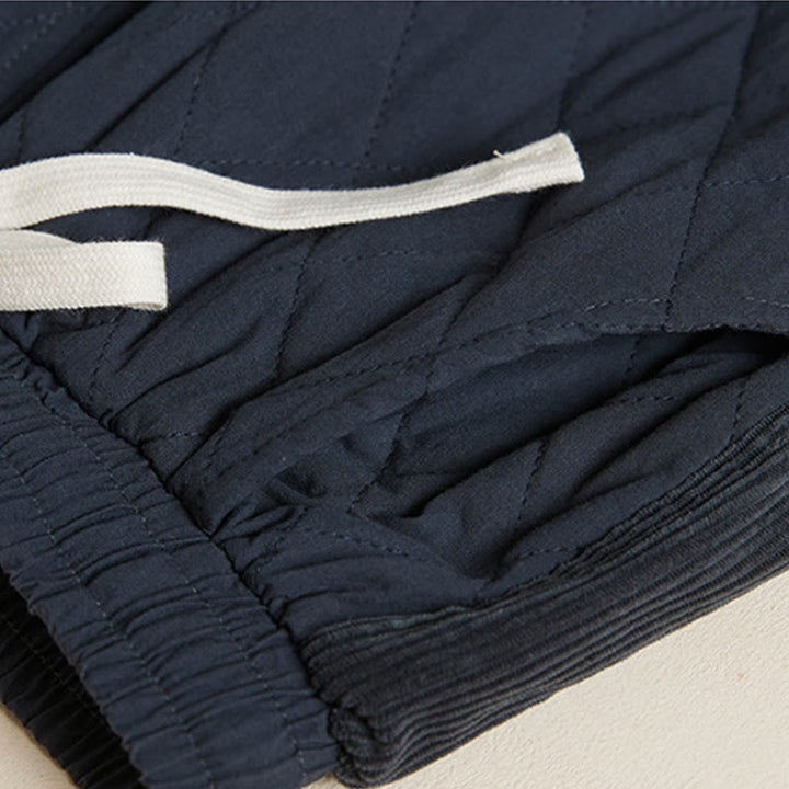 Buddha Stonesダイヤモンドキルティングデザイン サーマル レディース ハーレム コットンパンツ ポケット付き - image 4