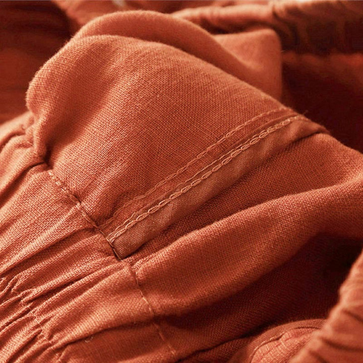 Buddha Stones無地ボトム 中空レースデザイン レースアップ コットン レディース ショートパンツ ポケット付き - image 46