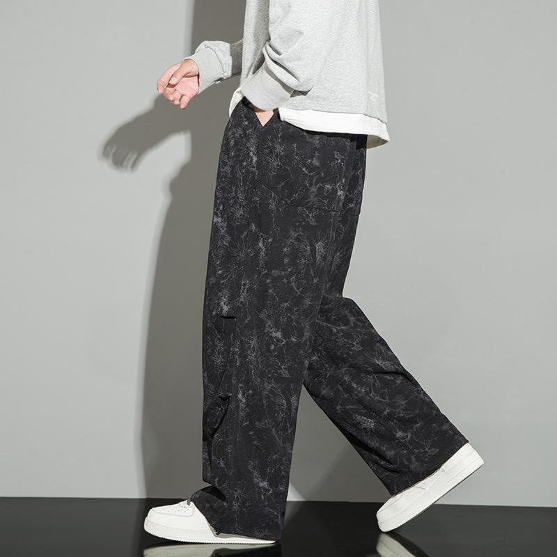 Buddha Stonesカジュアル ヴィンテージ カモ柄 ドローストリング メンズ パンツ ポケット付き - image 5