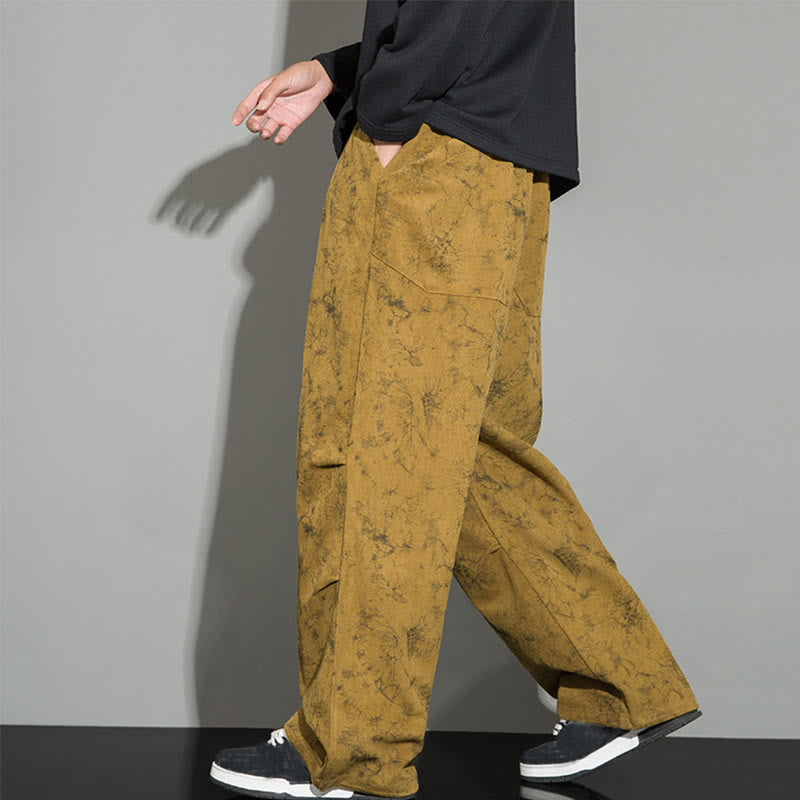 Buddha Stonesカジュアル ヴィンテージ カモ柄 ドローストリング メンズ パンツ ポケット付き - image 27
