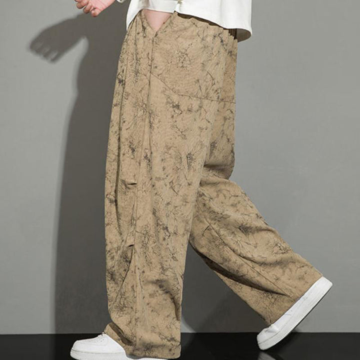 Buddha Stonesカジュアル ヴィンテージ カモ柄 ドローストリング メンズ パンツ ポケット付き - image 19