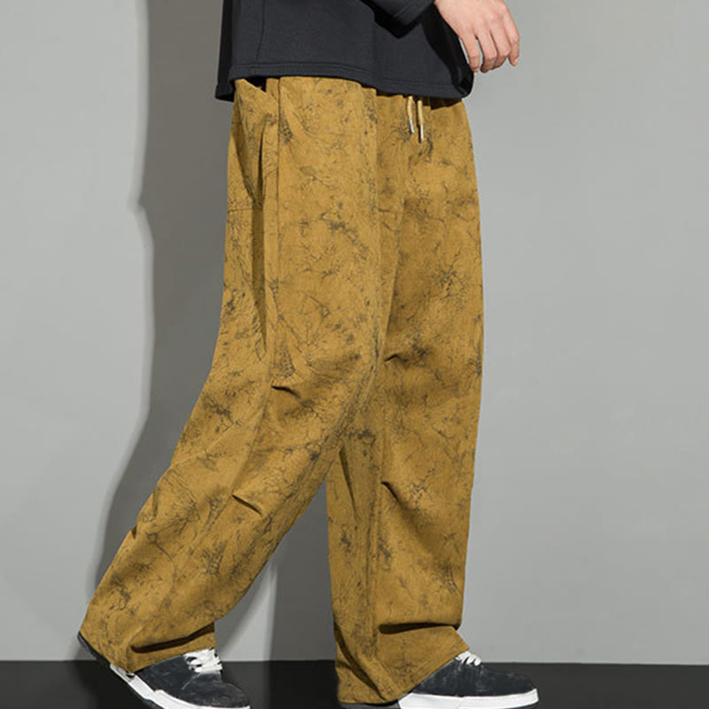 Buddha Stonesカジュアル ヴィンテージ カモ柄 ドローストリング メンズ パンツ ポケット付き - image 26