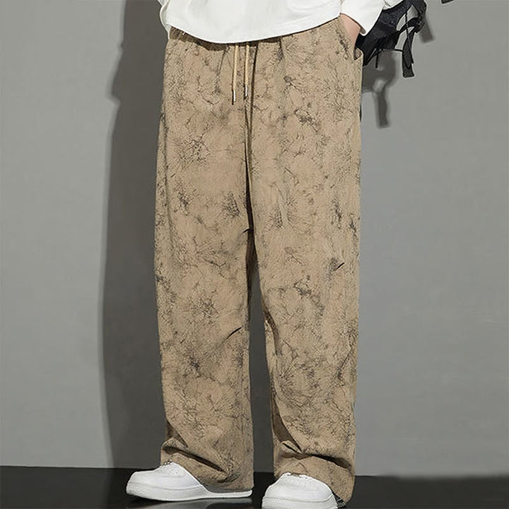 Buddha Stonesカジュアル ヴィンテージ カモ柄 ドローストリング メンズ パンツ ポケット付き - image 14