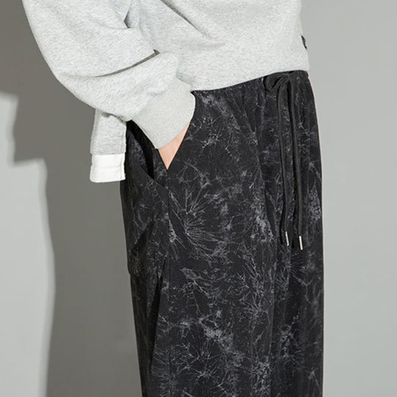 Buddha Stonesカジュアル ヴィンテージ カモ柄 ドローストリング メンズ パンツ ポケット付き - image 11