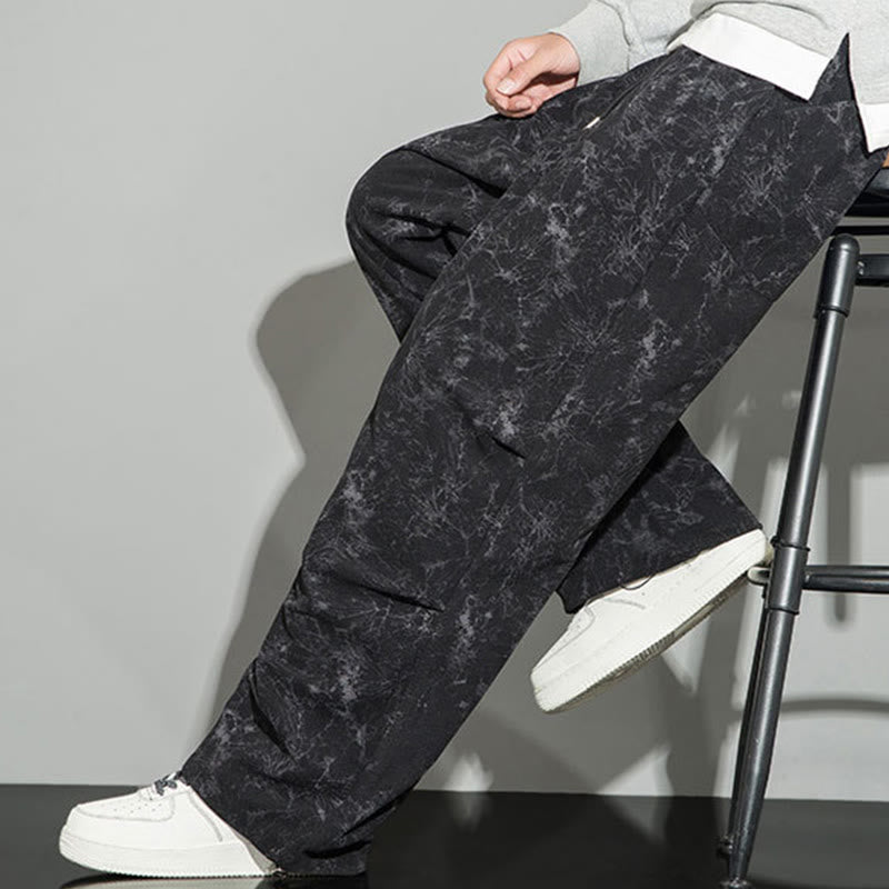 Buddha Stonesカジュアル ヴィンテージ カモ柄 ドローストリング メンズ パンツ ポケット付き - image 10