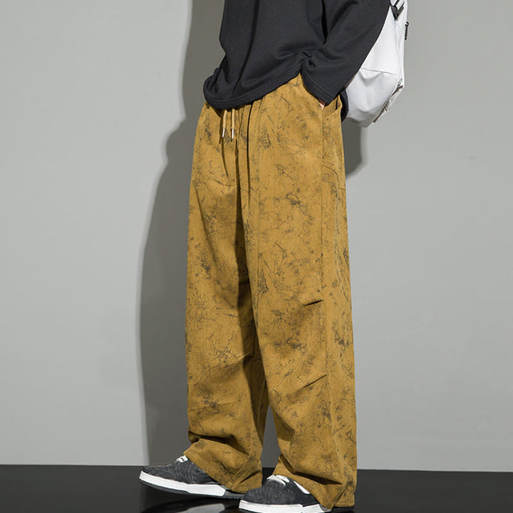 Buddha Stonesカジュアル ヴィンテージ カモ柄 ドローストリング メンズ パンツ ポケット付き - image 31