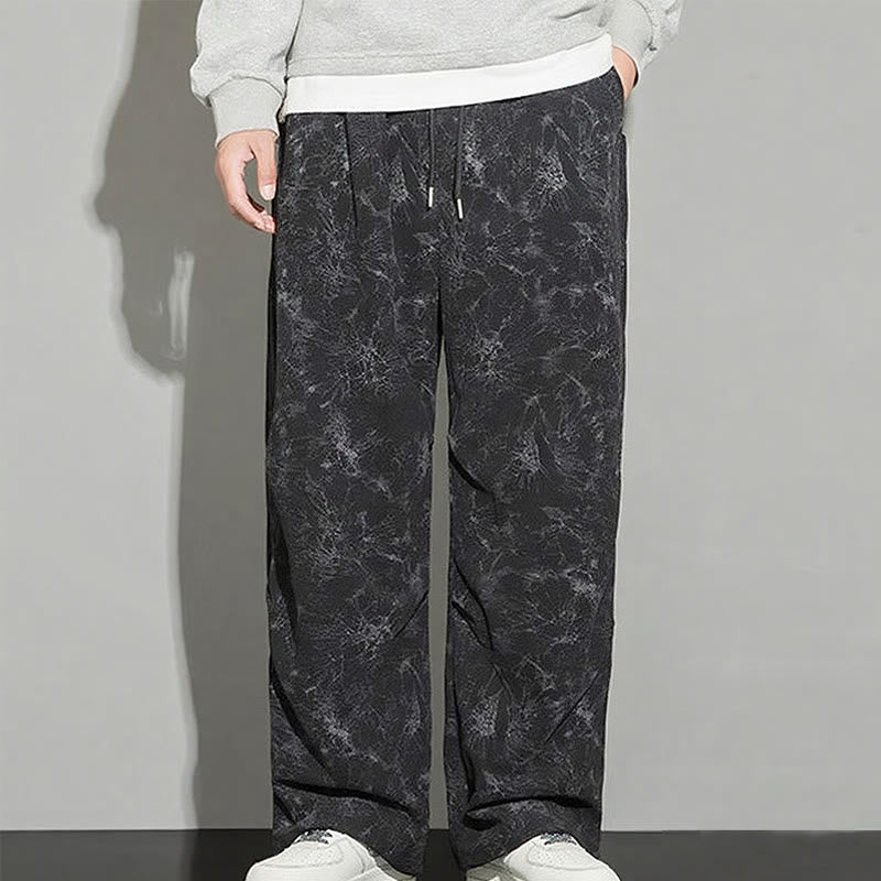 Buddha Stonesカジュアル ヴィンテージ カモ柄 ドローストリング メンズ パンツ ポケット付き - image 3