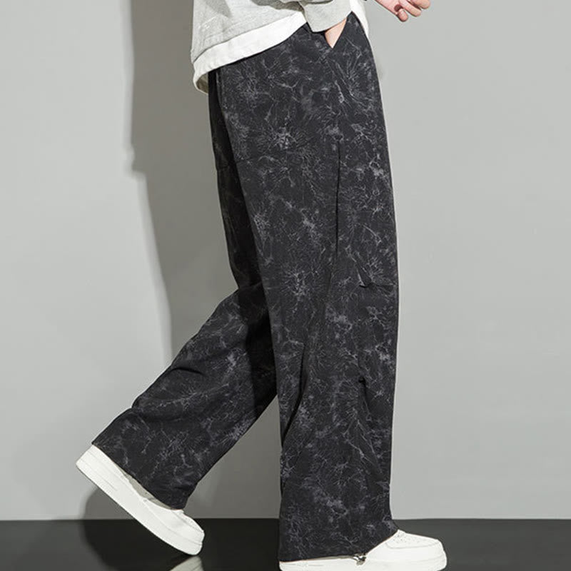Buddha Stonesカジュアル ヴィンテージ カモ柄 ドローストリング メンズ パンツ ポケット付き - image 6