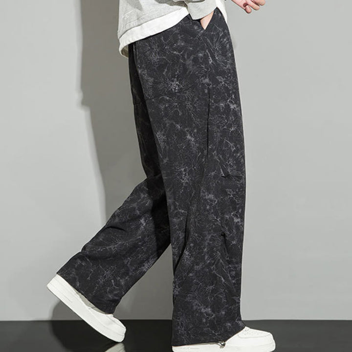 Buddha Stonesカジュアル ヴィンテージ カモ柄 ドローストリング メンズ パンツ ポケット付き - image 6