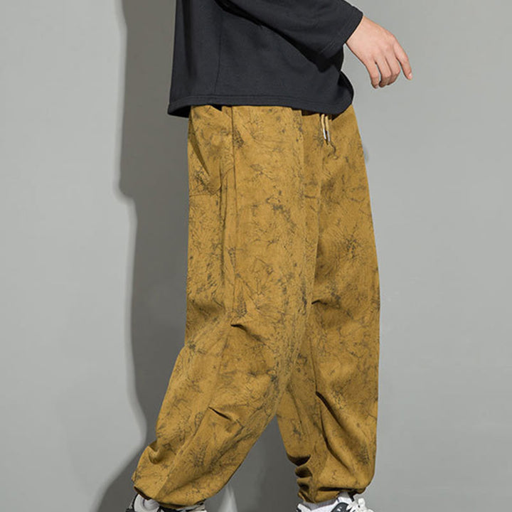 Buddha Stonesカジュアル ヴィンテージ カモ柄 ドローストリング メンズ パンツ ポケット付き - image 30