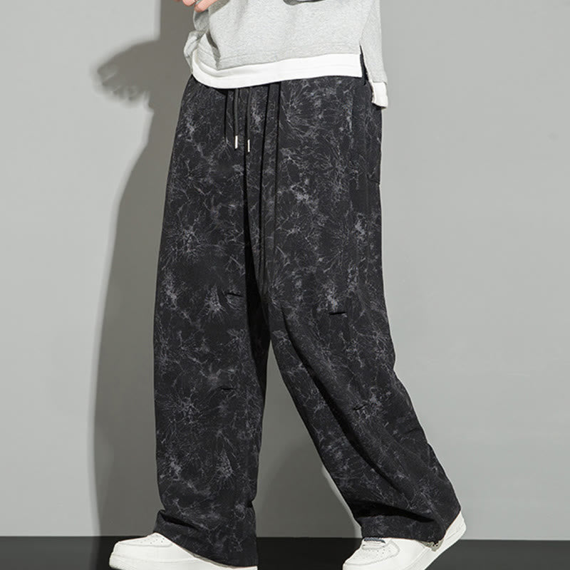 Buddha Stonesカジュアル ヴィンテージ カモ柄 ドローストリング メンズ パンツ ポケット付き - image 7