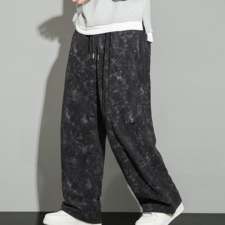 Buddha Stonesカジュアル ヴィンテージ カモ柄 ドローストリング メンズ パンツ ポケット付き - image 7