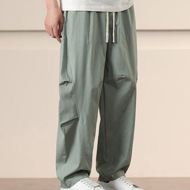 Buddha Stonesカジュアル ヴィンテージ 無地 ドローストリング メンズ カーゴパンツ ポケット付き - image 20
