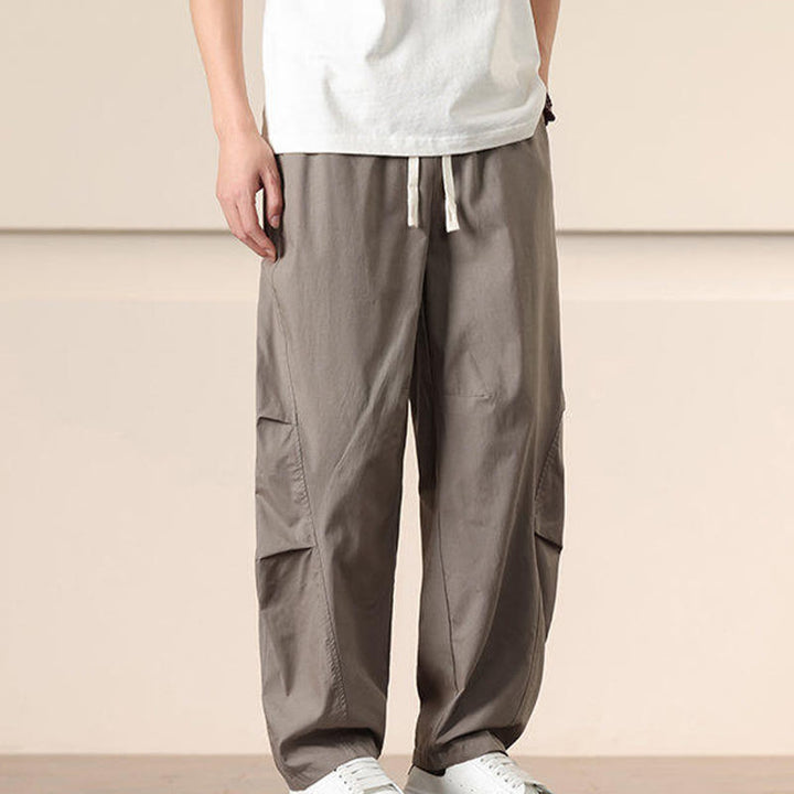 Buddha Stonesカジュアル ヴィンテージ 無地 ドローストリング メンズ カーゴパンツ ポケット付き - image 32