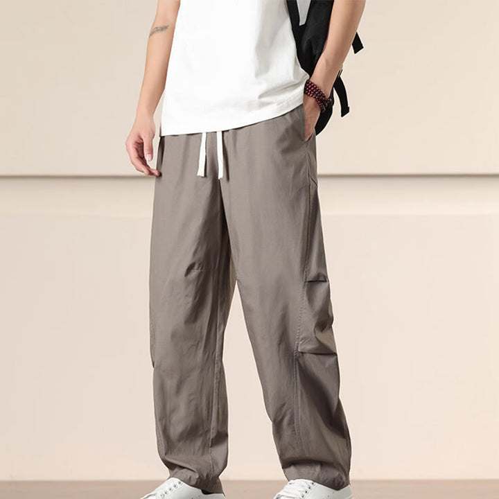 Buddha Stonesカジュアル ヴィンテージ 無地 ドローストリング メンズ カーゴパンツ ポケット付き - image 30