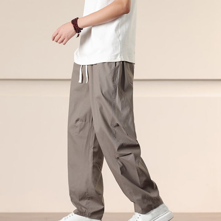Buddha Stonesカジュアル ヴィンテージ 無地 ドローストリング メンズ カーゴパンツ ポケット付き - タン - US/UK/AU46、 EU56 (5XL) - image 27