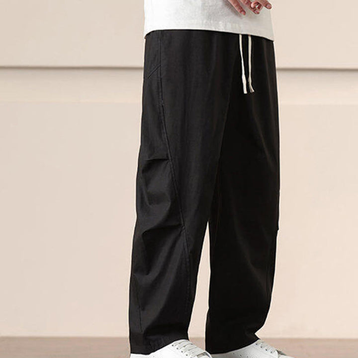 Buddha Stonesカジュアル ヴィンテージ 無地 ドローストリング メンズ カーゴパンツ ポケット付き - image 12