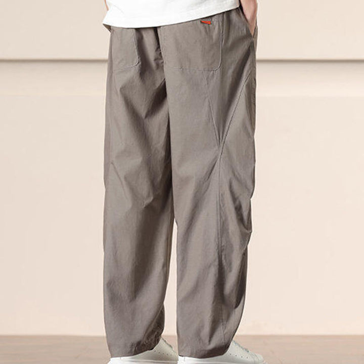 Buddha Stonesカジュアル ヴィンテージ 無地 ドローストリング メンズ カーゴパンツ ポケット付き - image 33
