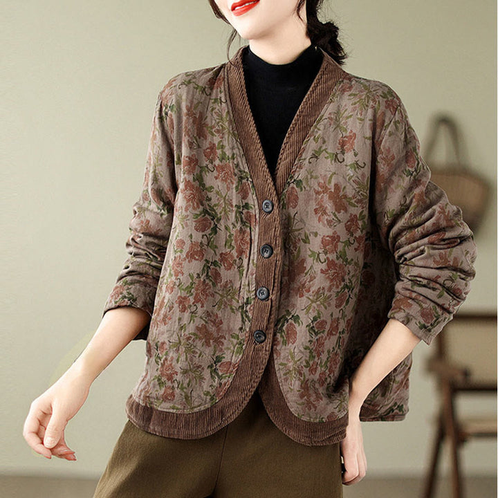 Buddha Stonesフラワージャカード レディース コットンパデッドジャケット - image 4