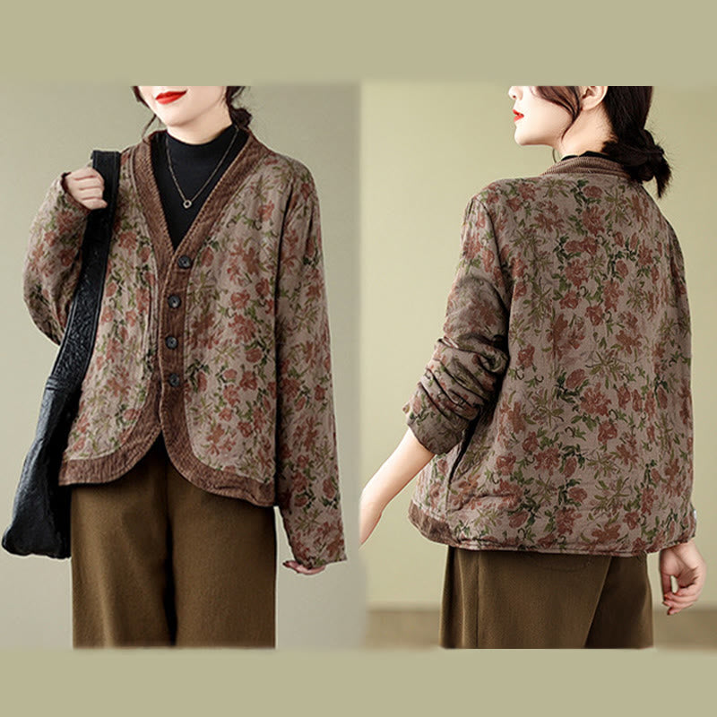 Buddha Stonesフラワージャカード レディース コットンパデッドジャケット - image 8