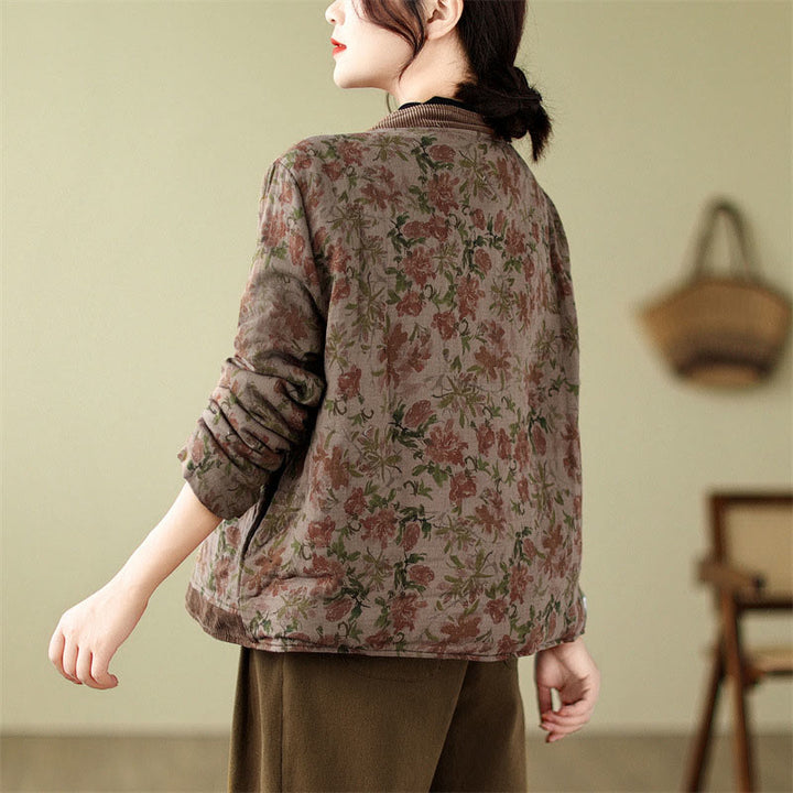 Buddha Stonesフラワージャカード レディース コットンパデッドジャケット - image 5