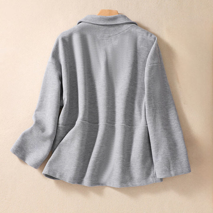 Buddha Stonesプレーンラペル レディース コットンジャケット ポケット付き - image 12