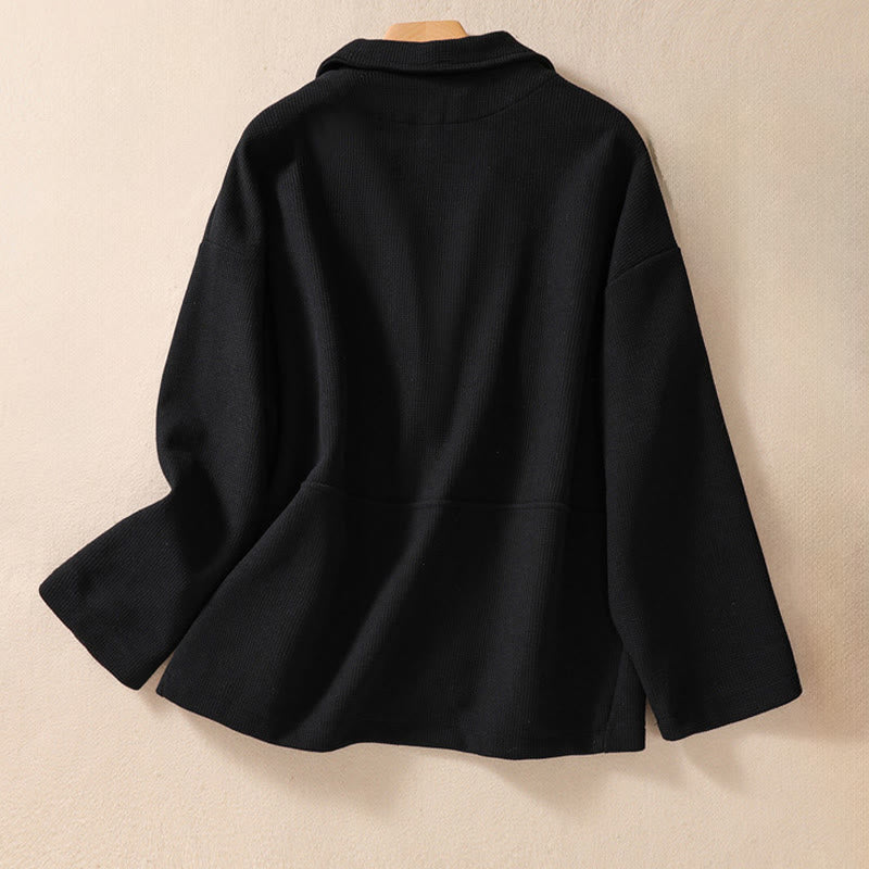 Buddha Stonesプレーンラペル レディース コットンジャケット ポケット付き - image 23