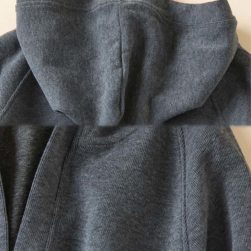 Buddha Stonesプレーンボタン レディース コットン フード付きジャケット ポケット付き - image 7